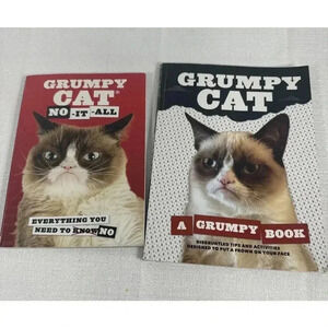 Scholastic -Grumpy Cat No-it-all‎ and A Grumpy book -2 Kids books LOT